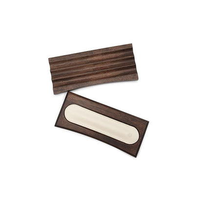 Lapis Bard Contemporary Torque Hickory Ballpoint Pen - Brown with Gold Trims