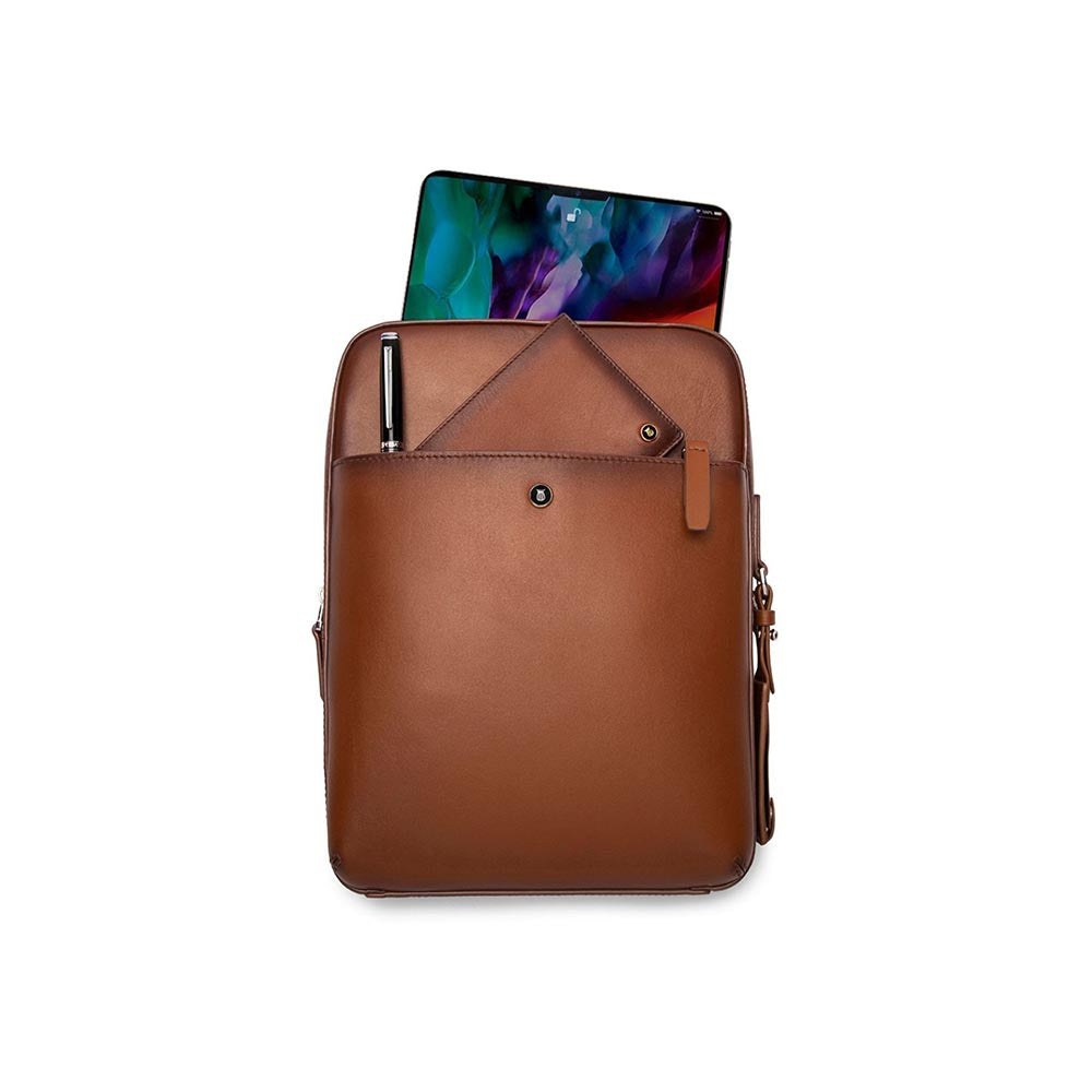 Lapis Bard Ducorium Kent Crossbody Travel Bag - Cognac Brown