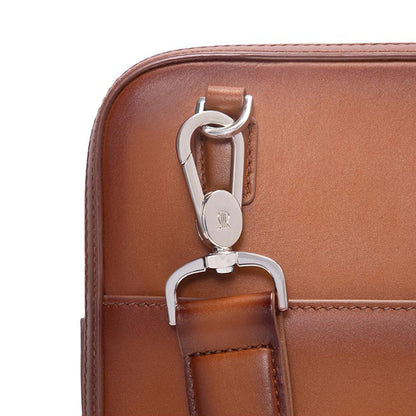 Lapis Bard Ducorium Kent Crossbody Travel Bag - Cognac Brown