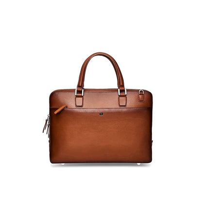 Lapis Bard Ducorium Spencer 15-Inch Slim Laptop Business Bag - Cognac