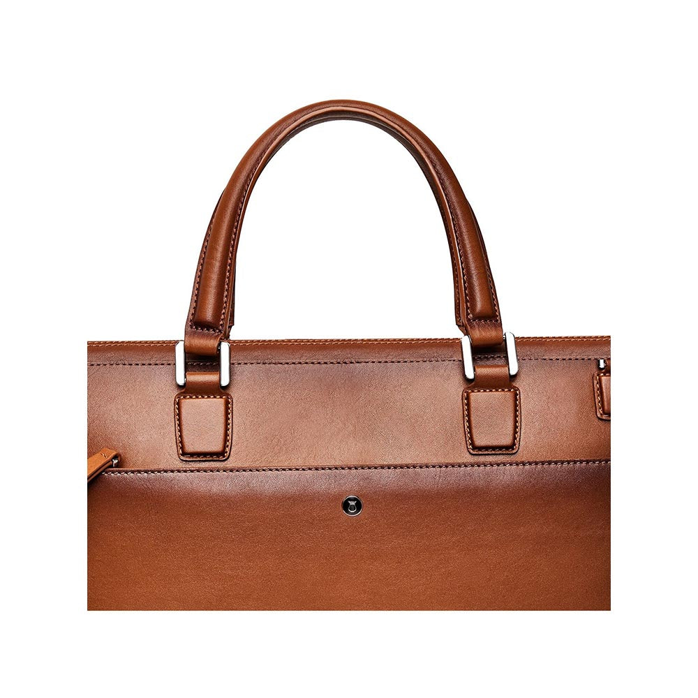 Lapis Bard Ducorium Spencer 15-Inch Slim Laptop Business Bag - Cognac