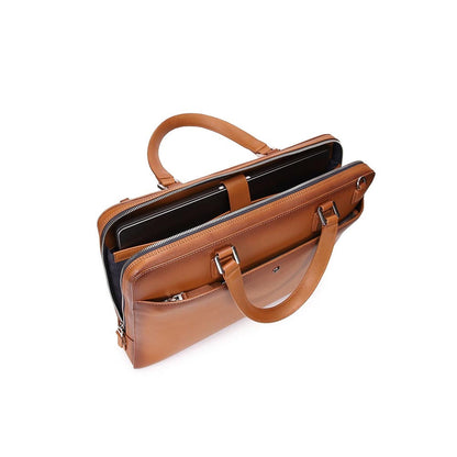 Lapis Bard Ducorium Spencer 15-Inch Slim Laptop Business Bag - Cognac
