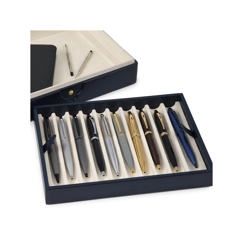 Lapis Bard Ducorium Hemingway Pen Chest (10 Pen) - Navy