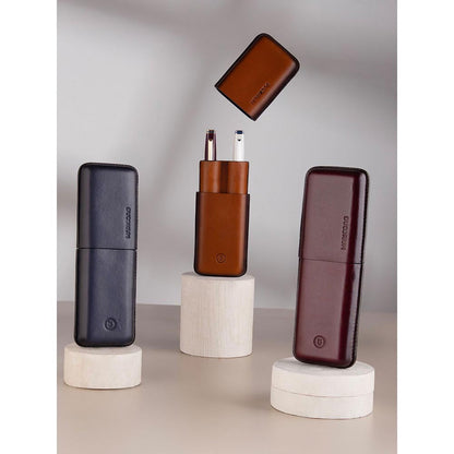 Lapis Bard Ducorium Moulded Pen Case Maroon