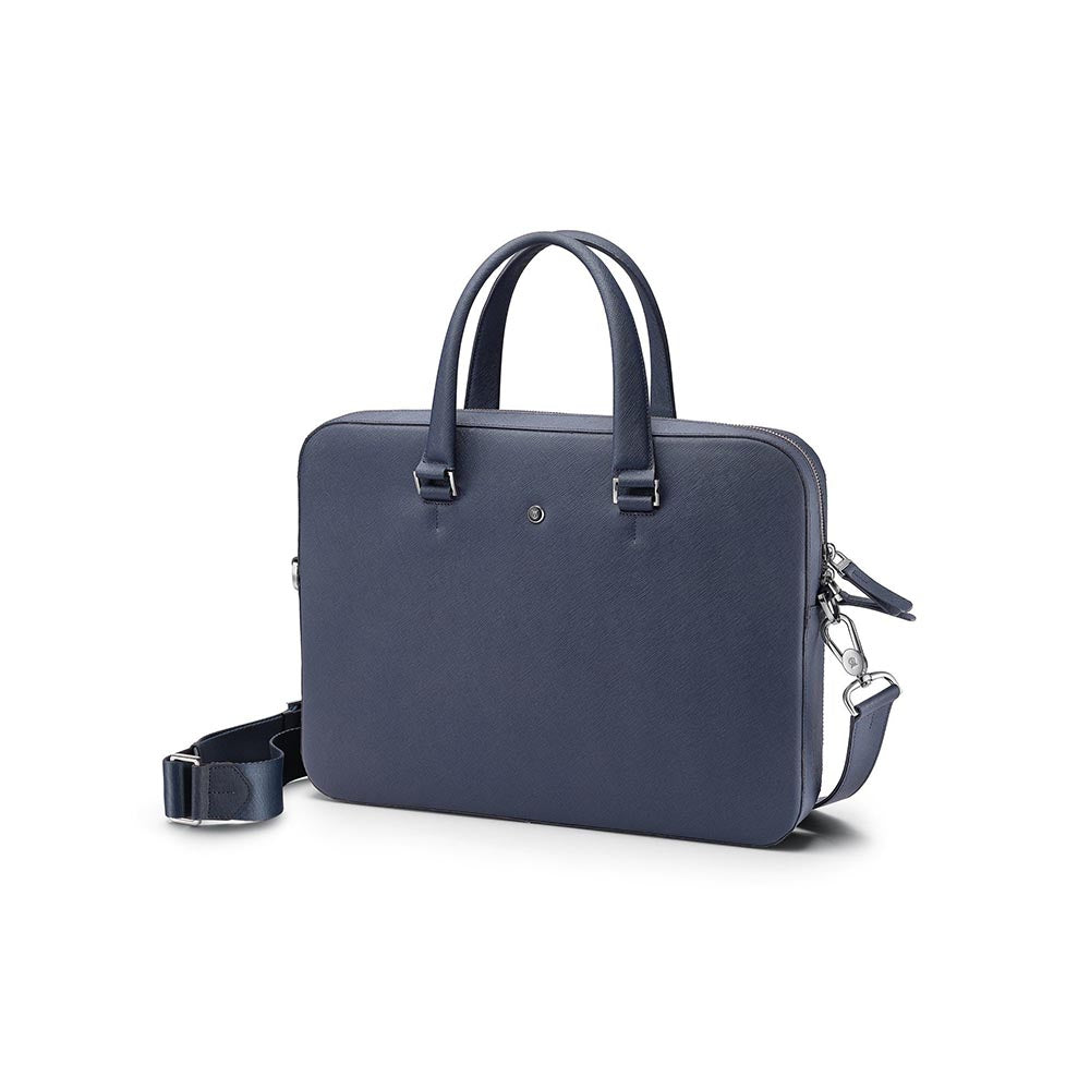Lapis Bard Navy Stanford Austin 14-inch Slim Laptop Bag with Detachable Belt