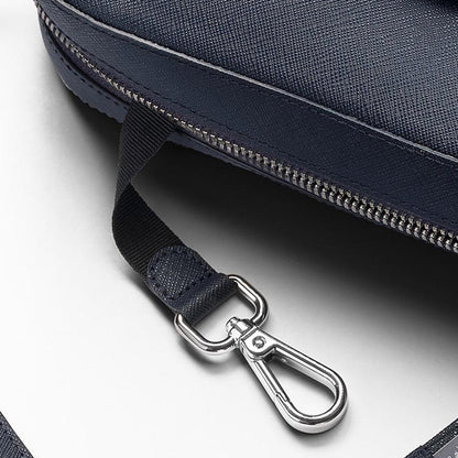 Lapis Bard Navy Stanford Austin 14-inch Slim Laptop Bag with Detachable Belt