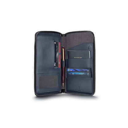Lapis Bard Enigma Passport Wallet - Navy