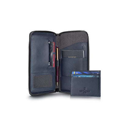 Lapis Bard Enigma Passport Wallet - Navy