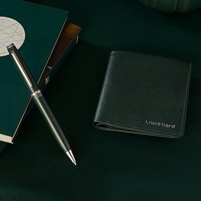 Lapis Bard Contemporary Verdant Ballpoint Pen with Wallet