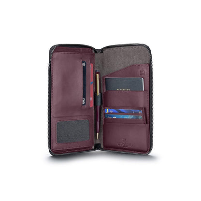 Lapis Bard Enigma Passport Holder - Burgundy