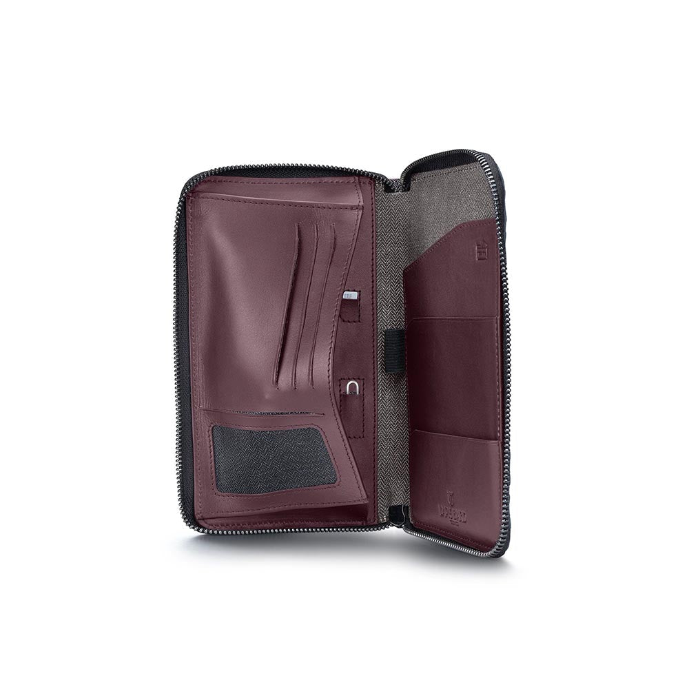 Lapis Bard Enigma Passport Holder - Burgundy