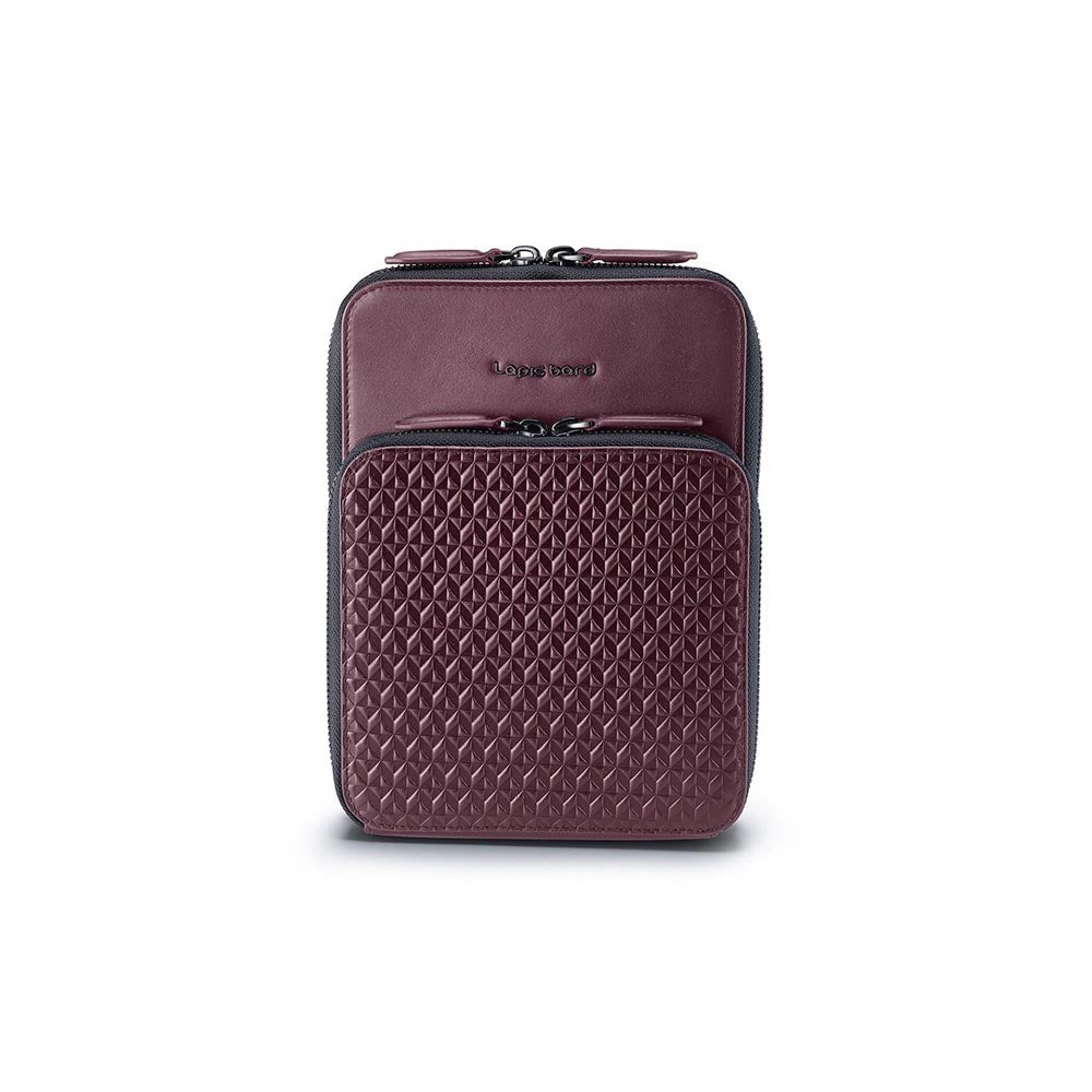 Lapis Bard Enigma Crossbody Bag - Burgundy