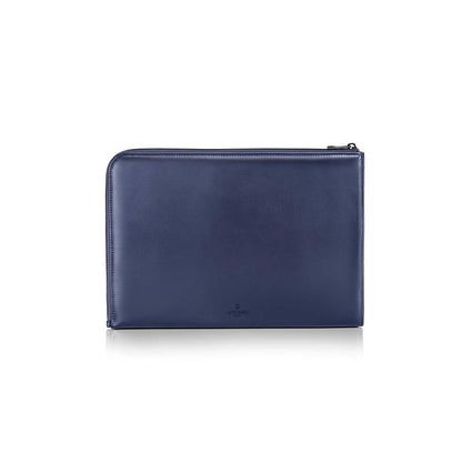 Lapis Bard Crossover Desert Bloom Cactus Leather Laptop Sleeve - Navy Blue