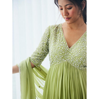 Lavanya Ahuja New Leaf Kurta and Sharara with Dupatta (Set of 3)