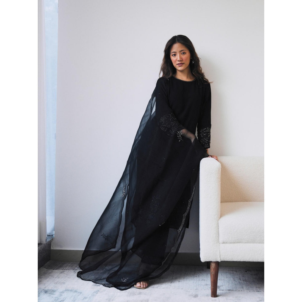 Lavanya Ahuja Midnight Kurta and Pant with Dupatta (Set of 3)