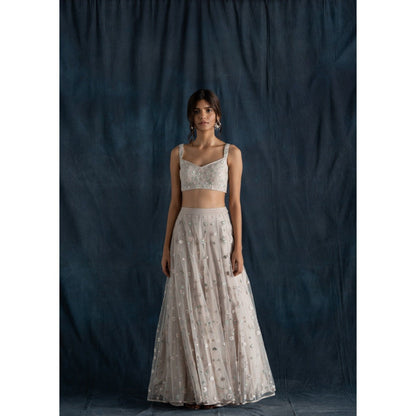 Lavanya Ahuja Soft Embroidered Lehenga & Blouse with Dupatta (Set of 3)