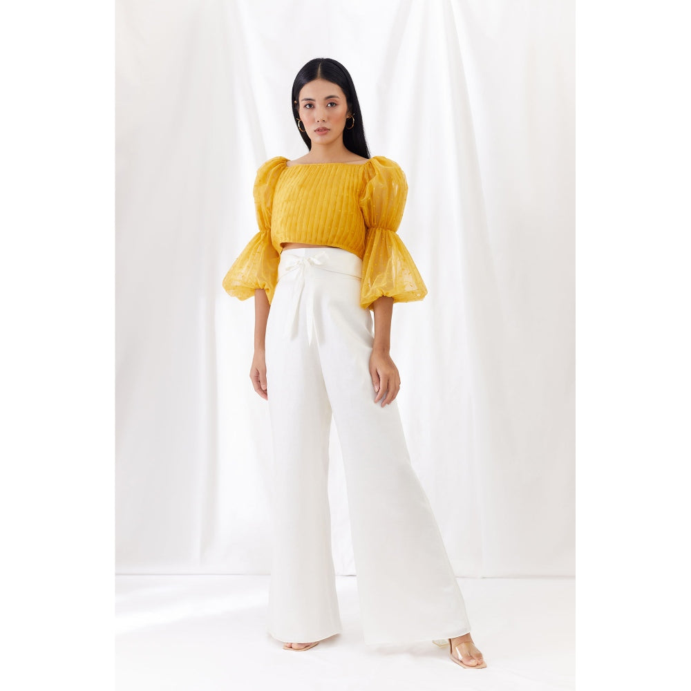Lavanya Ahuja Sunkissed Billow Sleeve Top