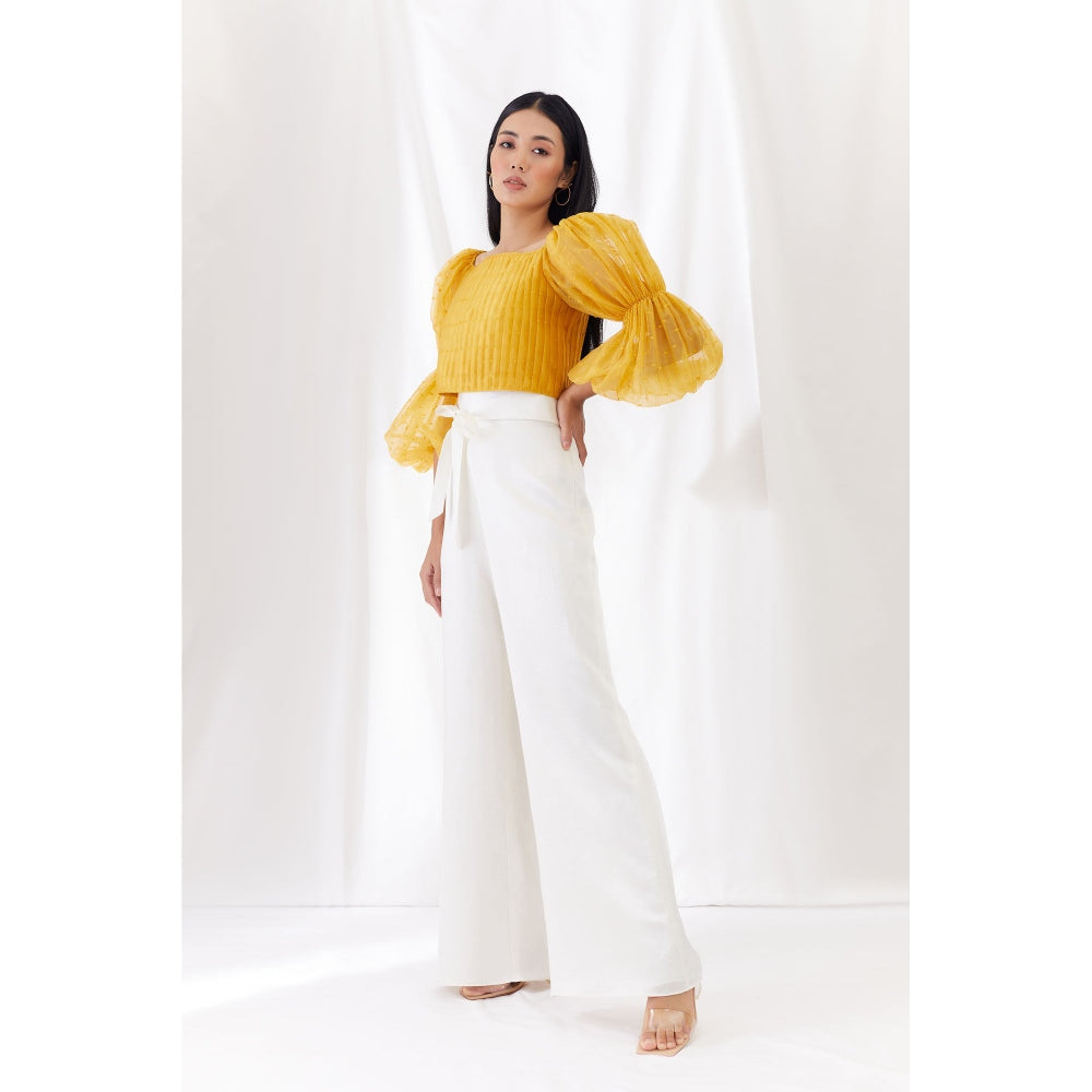 Lavanya Ahuja Sunkissed Billow Sleeve Top