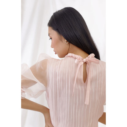Lavanya Ahuja Rosewater Scrunchie Detail Top