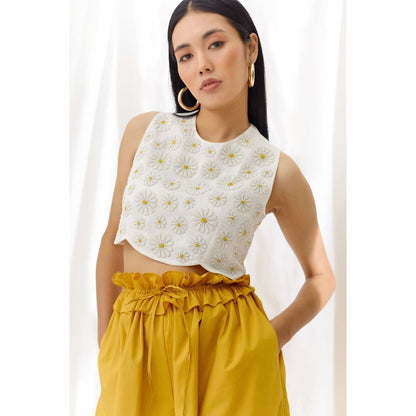 Lavanya Ahuja Sunkissed Drawstring Pant In Poplin