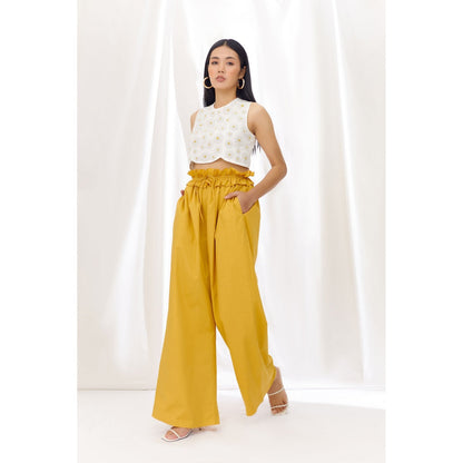 Lavanya Ahuja Sunkissed Drawstring Pant In Poplin