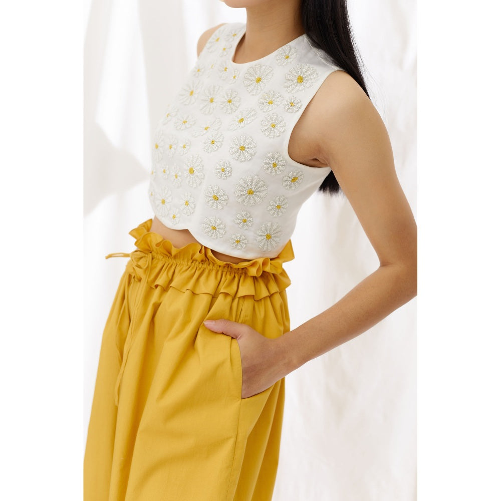 Lavanya Ahuja Sunshine and Daisies Top and Pant (Set of 2)