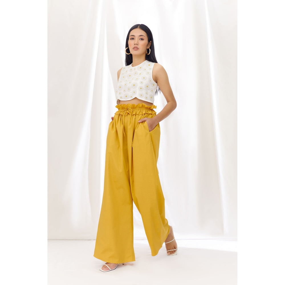 Lavanya Ahuja Sunshine and Daisies Top and Pant (Set of 2)