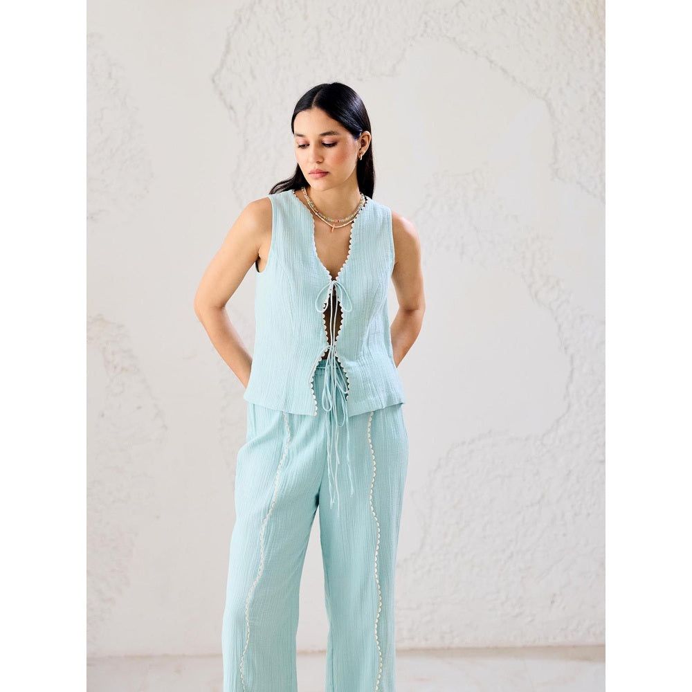 Lavanya Ahuja Aqua Co-Ord (Set of 2)