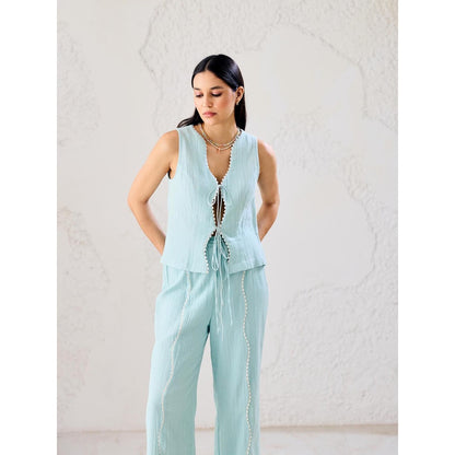 Lavanya Ahuja Aqua Co-Ord (Set of 2)