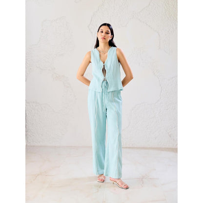 Lavanya Ahuja Aqua Co-Ord (Set of 2)