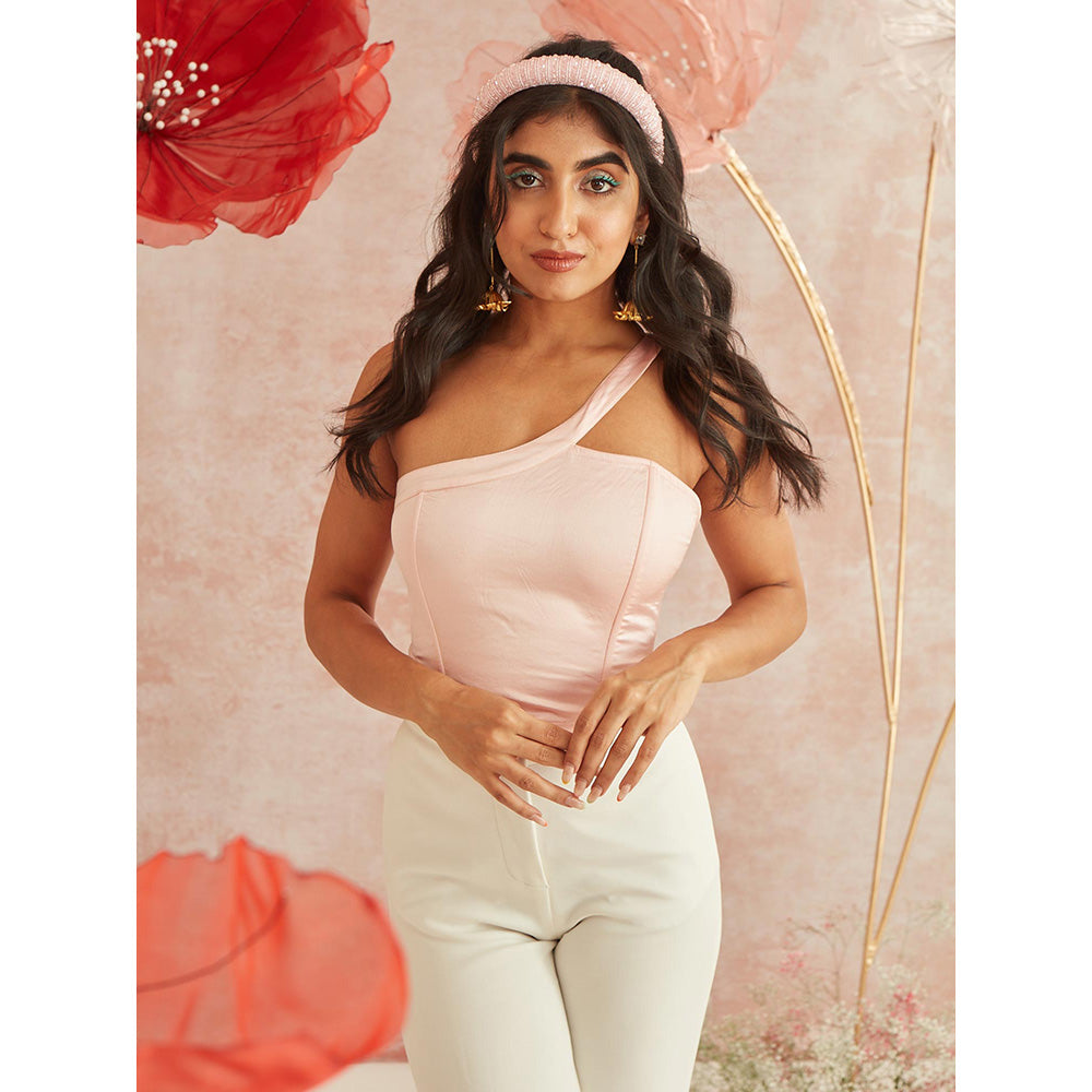 Lea Clothing Vivian Pink Backless Corset Top