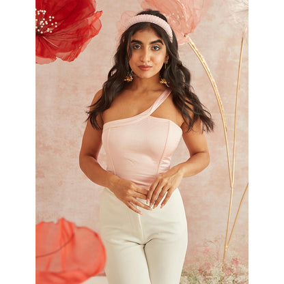 Lea Clothing Vivian Pink Backless Corset Top