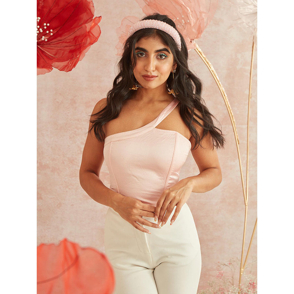 Lea Clothing Vivian Pink Backless Corset Top