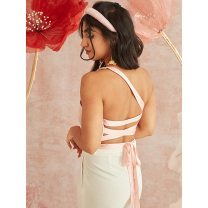 Lea Clothing Vivian Pink Backless Corset Top
