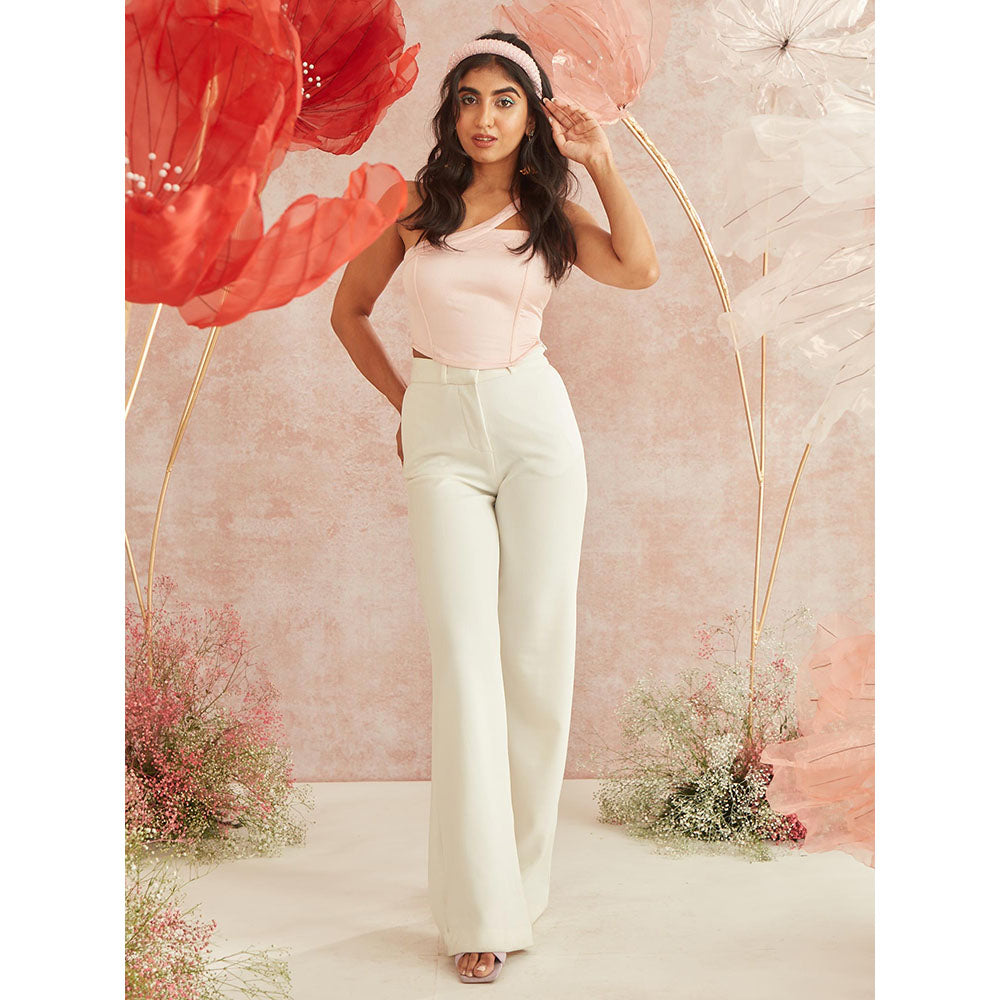 Lea Clothing Vivian Pink Backless Corset Top
