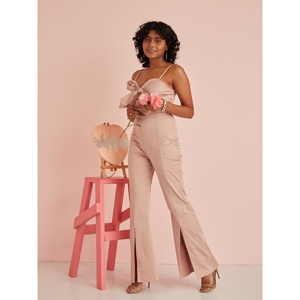 Lea Clothing Kristen Blush Tailored Jumpsuit