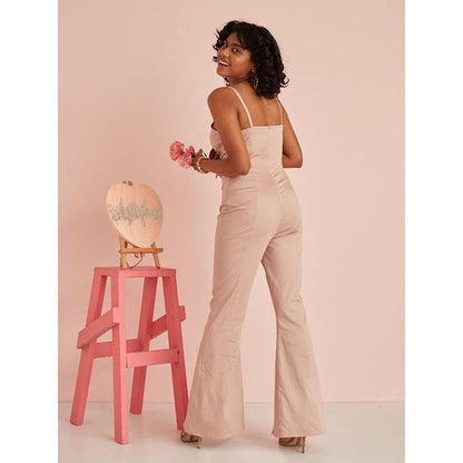 Lea Clothing Kristen Blush Tailored Jumpsuit