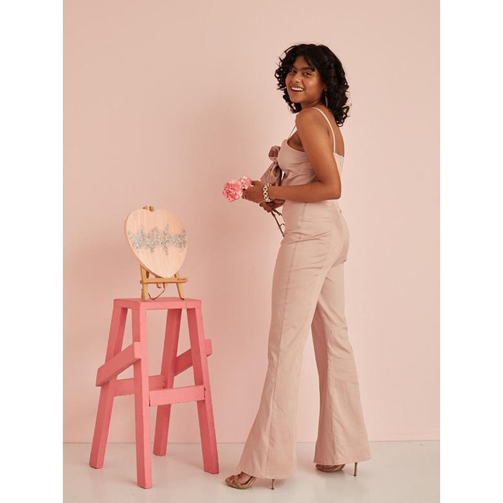 Lea Clothing Kristen Blush Tailored Jumpsuit