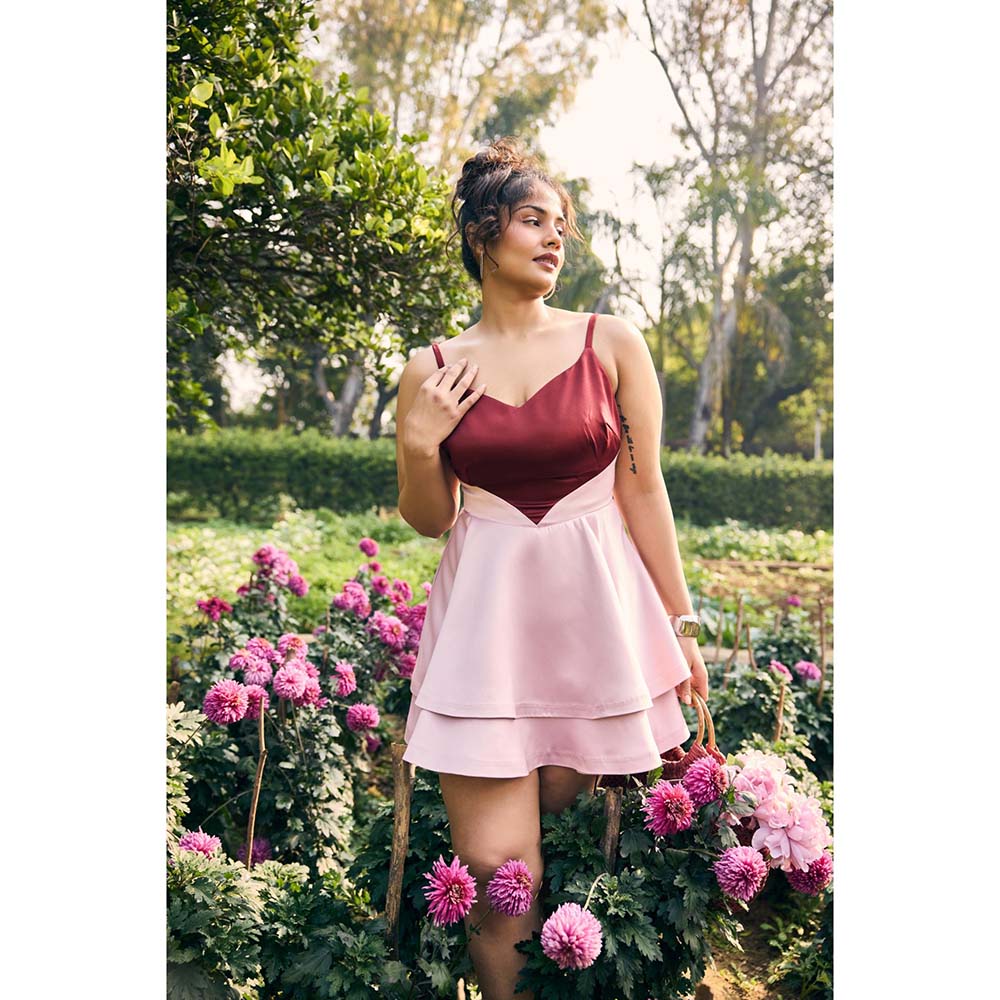 Lea Clothing Glynis Satin Mini Dress