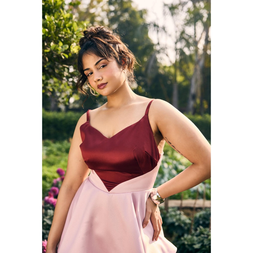 Lea Clothing Glynis Satin Mini Dress