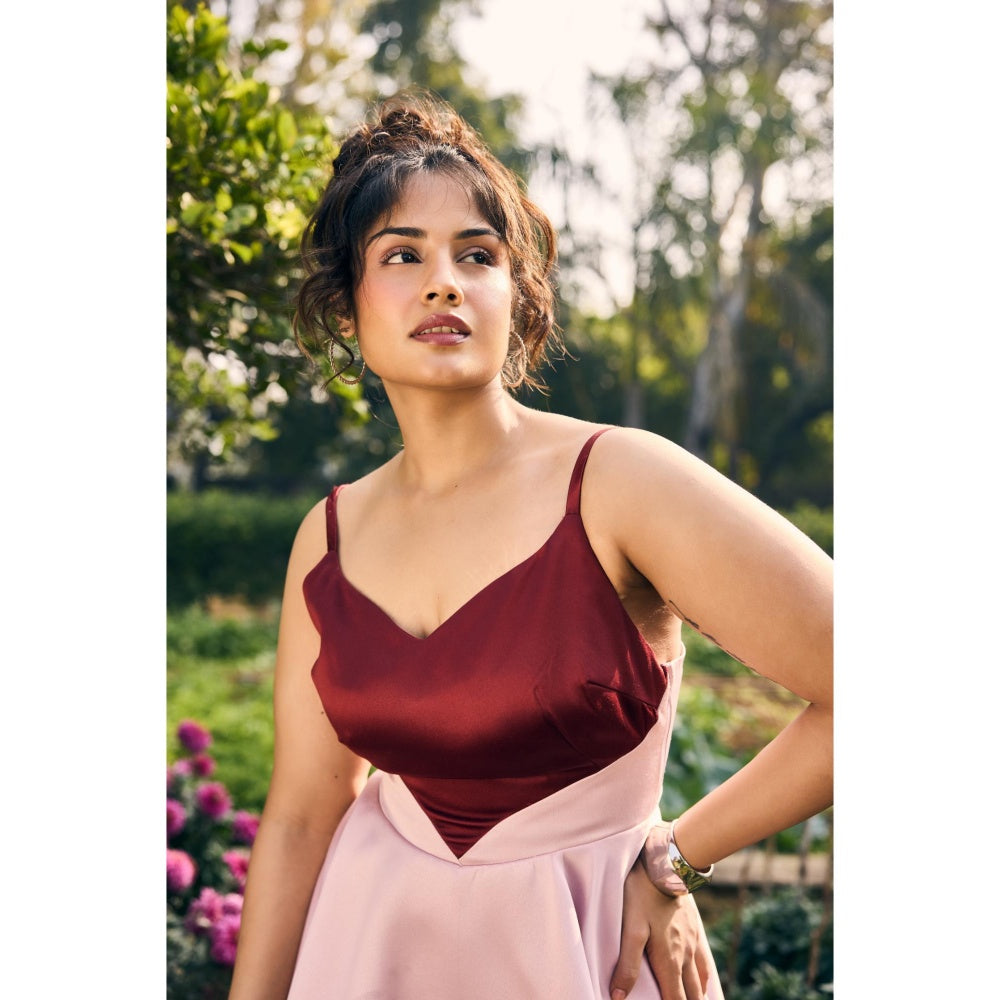 Lea Clothing Glynis Satin Mini Dress