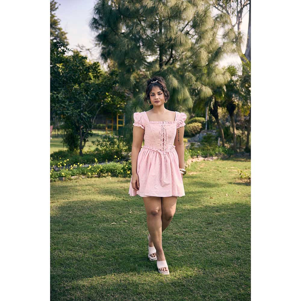 Lea Clothing Pink Murial Mini Dress