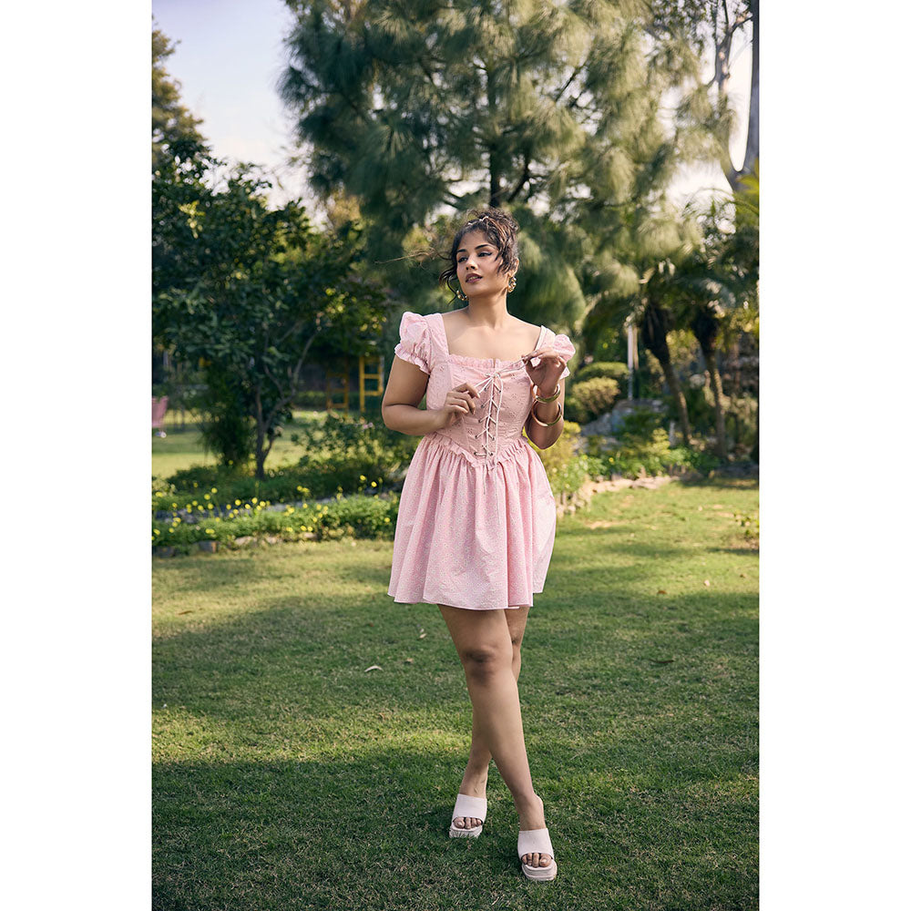 Lea Clothing Pink Murial Mini Dress