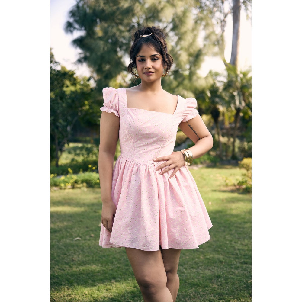 Lea Clothing Pink Murial Mini Dress