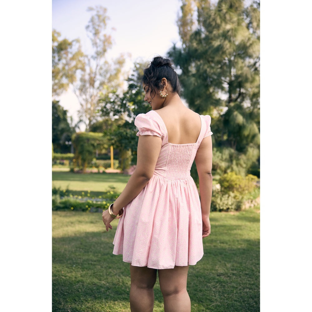 Lea Clothing Pink Murial Mini Dress