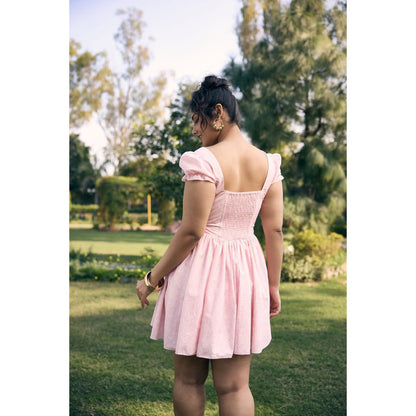 Lea Clothing Pink Murial Mini Dress