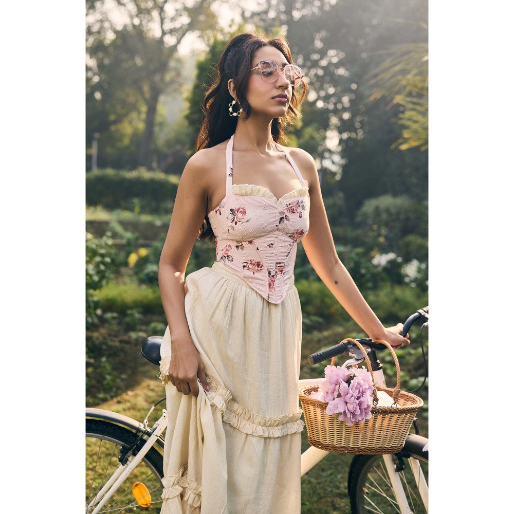 Lea Clothing Hayden Off White Maxi Skirt