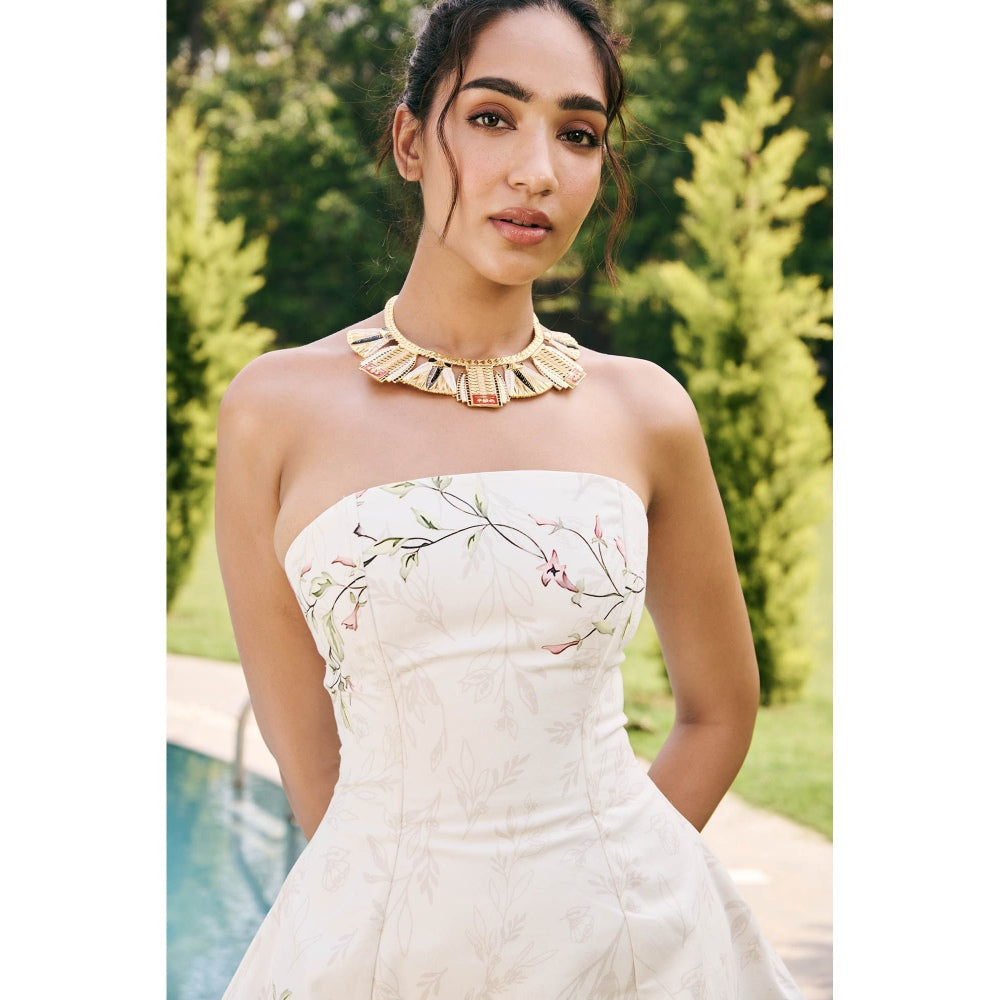 Lea Clothing Yva Structured White Tube Dress