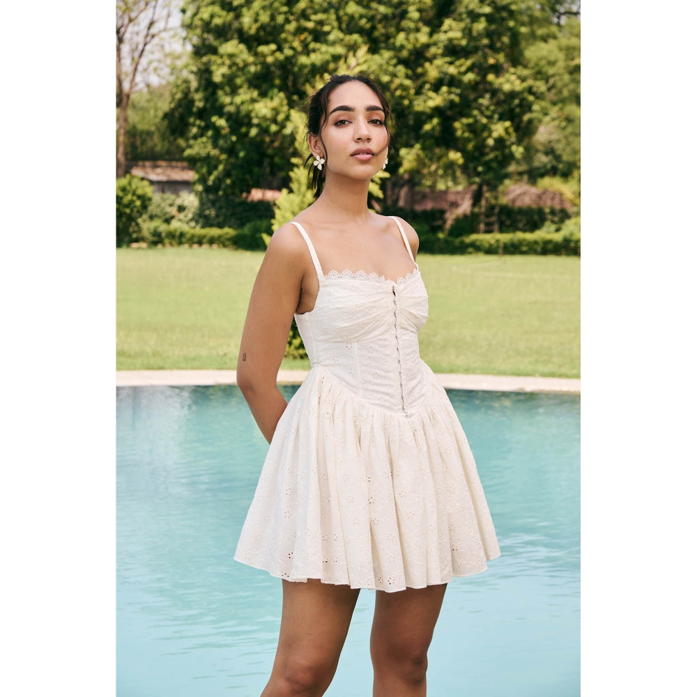 Lea Clothing Artemis White Corset Dress