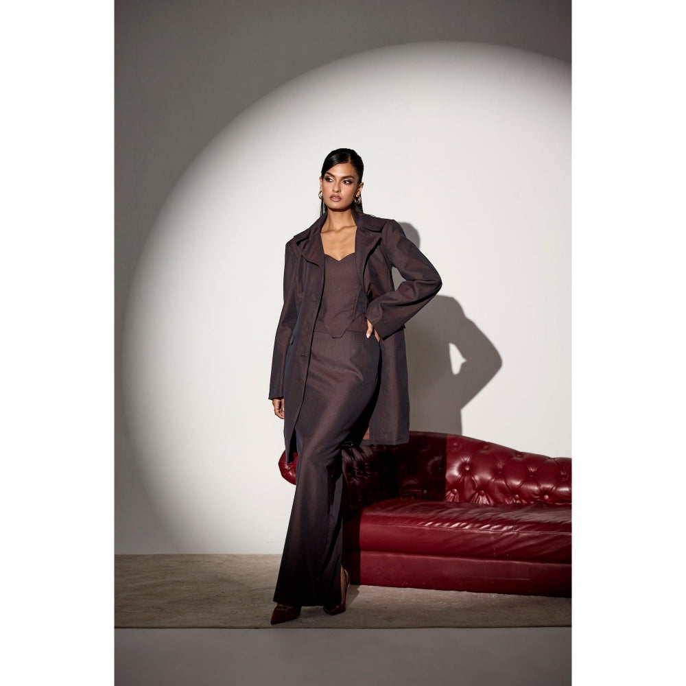 Lea Clothing Arden Peach Longline Coat